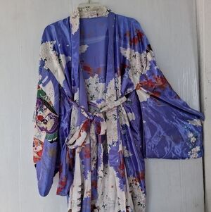 Unknown Brand Japanese Kimono Robe Womens One Size Multicolor